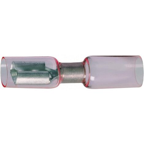 Cosse clip 6.3 mm x 0.8 mm DSG Canusa 7934100302 avec gaine thermorétractable 180 ° entièrement isolé rouge 1 pc(s) S50762