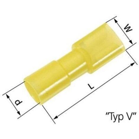 Cosse clip 6.3 mm x 0.8 mm LAPP L-RC 63 V 61794971 180 ° entièrement isolé jaune 50 pc(s)