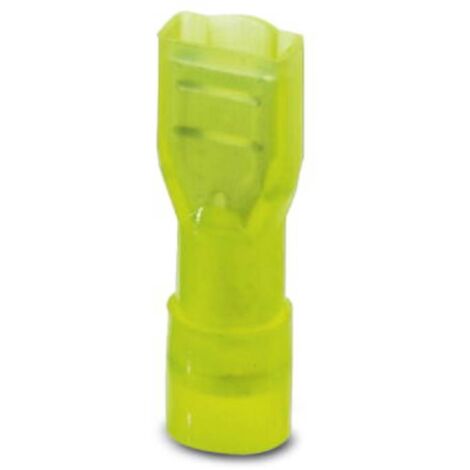 COSSE CLIP 6.3 MM X 0.8 MM PHOENIX CONTACT C-SCFFI 6/6,3X0,8 3240541 180 ° ENTIÈREMENT ISOLÉ JAUNE 25 PC(S)