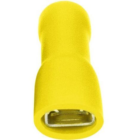 Cosse clip 6.3 mm x 0.8 mm Vogt Verbindungstechnik 3947 180 ° entièrement isolé jaune 1 pc(s) D24758