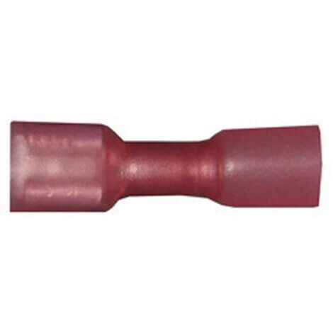 Cosse clip 6.3 mm x 0.8 mm Vogt Verbindungstechnik 3963h avec gaine thermorétractable 180 ° entièrement isolé rouge 1 pc(s) D23012