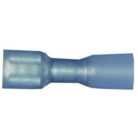 Cosse clip 6.3 mm x 0.8 mm Vogt Verbindungstechnik 3966h avec gaine thermorétractable 180 ° entièrement isolé bleu 1 pc(s) D23038