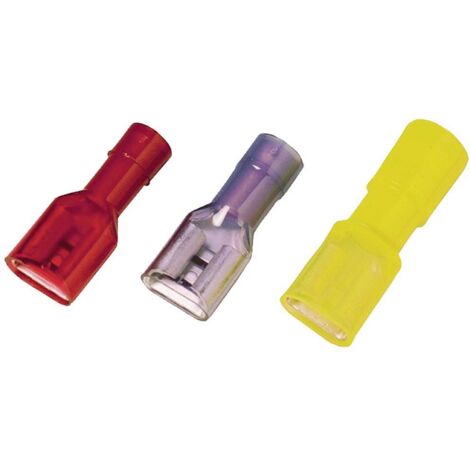 Cosse clip 6.3 mm x 0.8 mm Weidmüller VFSKHV/0,5-1,0/638 1491910000 entièrement isolé rouge 100 pc(s) R350421