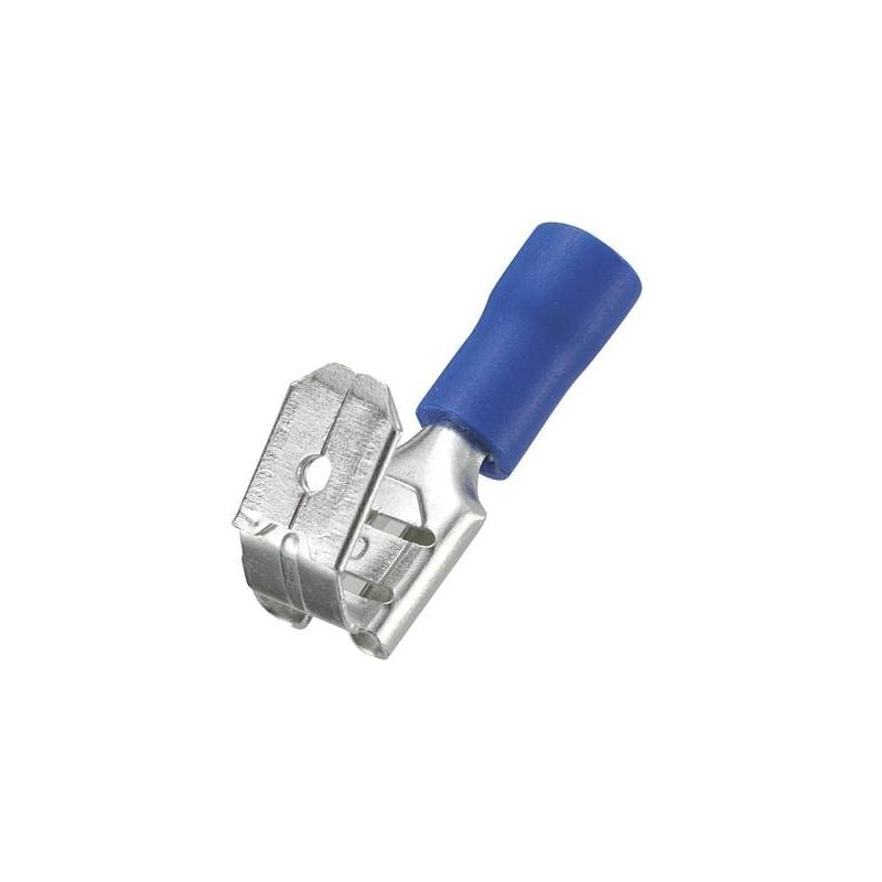 Tru Components - cosse clip 6.4 mm x 0.8 mm PBDD2-250 745034 avec dérivation 1.50 MM² 2.50 MM² partiellement isolé bleu 5