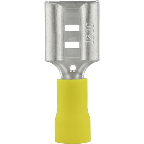 Cosse clip 9.5 mm x 1.2 mm Vogt Verbindungstechnik 3914 180 ° partiellement isolé jaune 1 pc(s) D24755