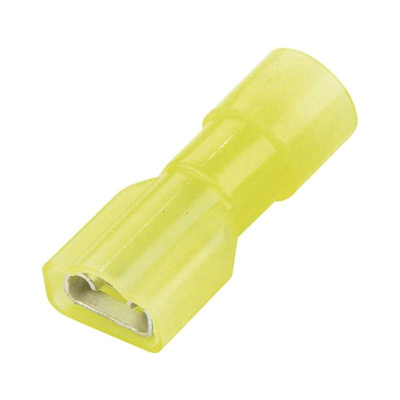 cosse clip 6.3 mm x 0.8 mm vogt verbindungstechnik 3967s 180 ° entièrement isolé jaune 1 pc(s) d28093