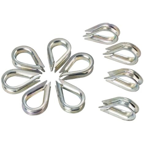 Cosse coeur 4mm acier zingué 10pcs