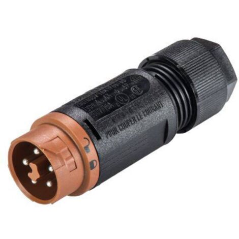 Cosse cylindrique mâle Wieland Electric 46.052.4550.4 mâle, droit Nombre total de pôles: 5 Série (connecteur rond): RST® MINI 1 pc(s) S301411