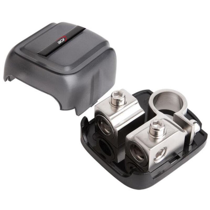 Cosse de Batterie - 2x20 35 50mm2 - Borne plus Argent