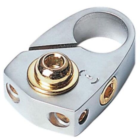 Cosse de Batterie avec bouchon - 2x10mm2 - Borne moins Argent