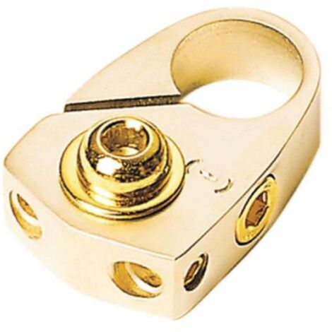 Cosse de Batterie avec bouchon - 2x10mm2 - Borne moins Or
