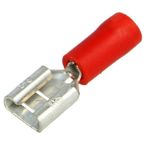 Cosse de câble 6,3x0,8 Femelle Preisolees Rouge UL