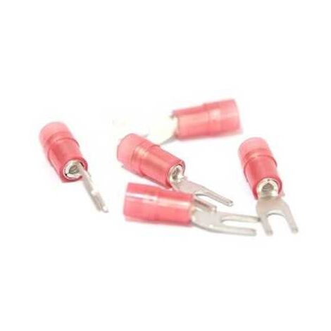 Cosse de câble Forche 1,5 mm Rouge Preisolees Trou 3 Renforcé