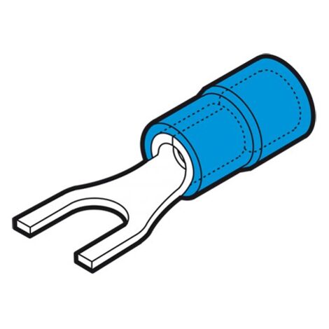 Cosse de câble Forche 2,5 mm Bleu Preisolees Trou 3,5