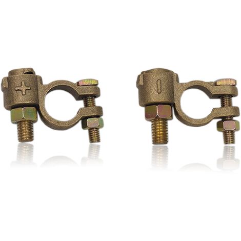 Cosse électrique double serrage pour batterie voiture – Configuration raccord 8mm² – Section 6mm² – Pour connexions sécurisées – RKG