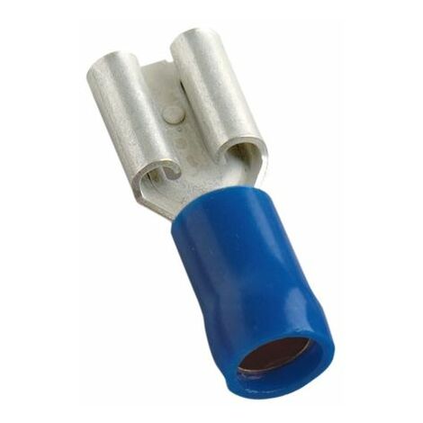 Cosse faston MECATRACTION, C100SQB6,35, Isolé, Bleu, série : S