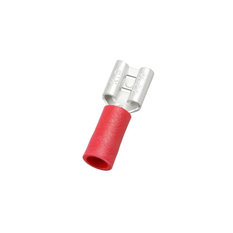Cosse faston RS PRO, 0,5 1,5 mm², 22 16 AWG, Isolée, Rouge