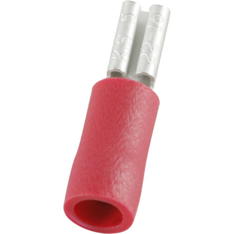 Cosse faston RS PRO, 0,5 1,5 mm², 22 16 AWG, Isolée, Rouge