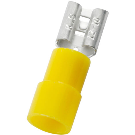 Cosse faston RS PRO, 4  6 mm², 12  10 AWG, Isolée, Jaune
