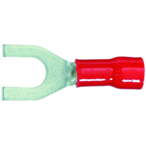 Cosse fourche - 0.5 - 1.5 mm² - M6 - rouge - KLAUKE