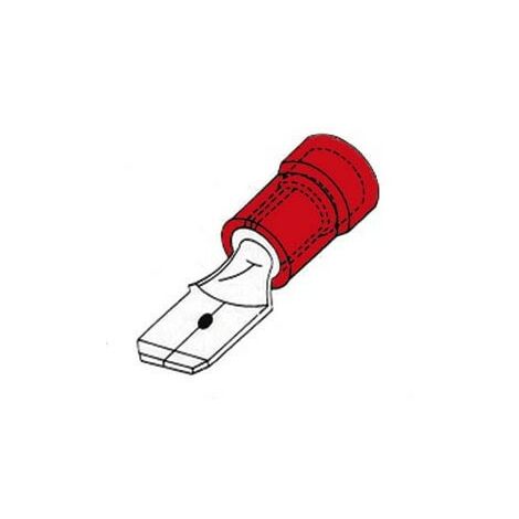 0,12 Eur//pièce cosses rouge m8 0,5-1,5qmm Câble connecteur 25 Isol