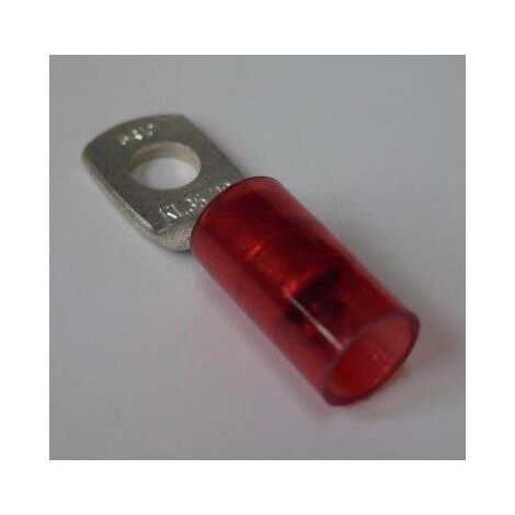 Cosse tubulaire droite cuivre pré-isolées rouge (à l'unité) section 35mm² bornage M10 Klauke