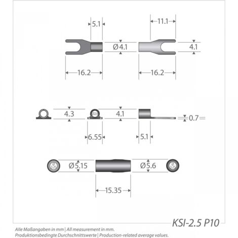 Cosses à fourche SINUSLIVE KSI 2,5 mm² 10 pièces