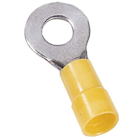 Cosses à œillet MECATRACTION, Isolé, Jaune, 6mm², M6, 13.8mm, série N