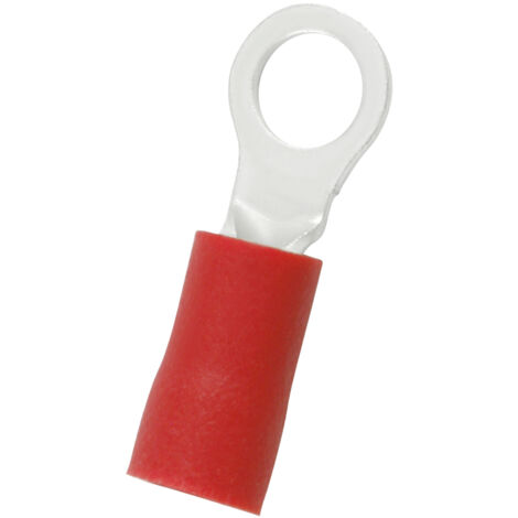 Cosses à œillet RS PRO, Isolée, Rouge, 1.5mm², 4.3mm, 6.6mm