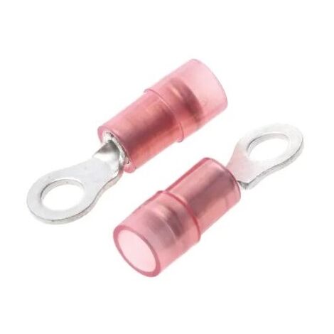 Cosses à œillet RS PRO, Isolée, Rouge, 1.5mm², M3.5, 6.6mm