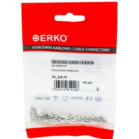Cosses à virole non isolées TA 0,5/10 erko, lot de 100