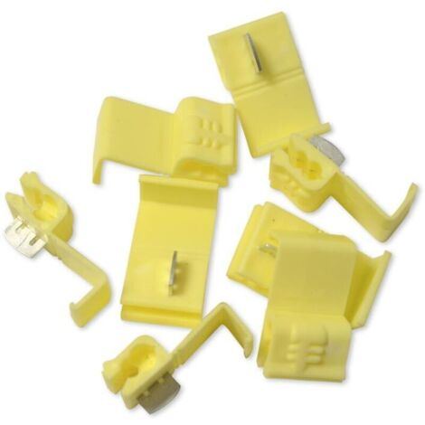Cosses auto-dénudantes jaunes 2.5 à 6 mm² – Lot de 8 cosses – Connexion rapide pour dérivations électriques – Idéal pour câblage professionnel