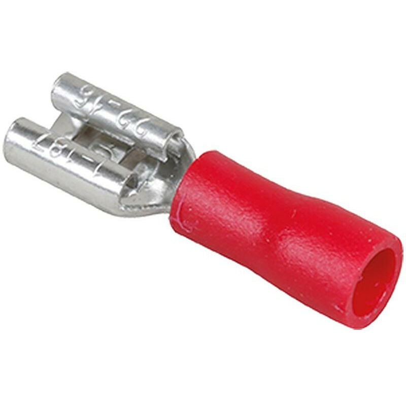 100 cosses femelles 3mm 0,5 à 1,5mm2 rouge (70343)