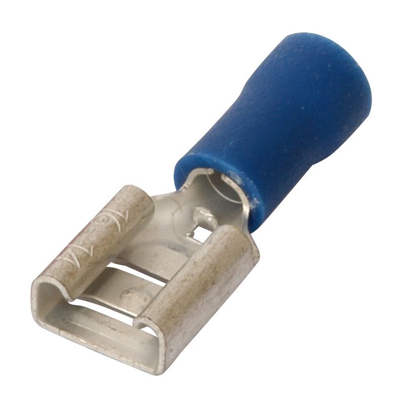 cosses clips plats femelles 2,5mm - bleu ced plf25b