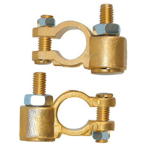 Autobest – Cosses de batterie en bronze double serrage pour moteurs diesel – Lot de 2 – Connexion sécurisée et durable – Haute performance