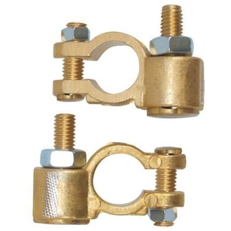 Cosses de batterie Double serrage - Bronze - Lot de 2 - Moteur diesel