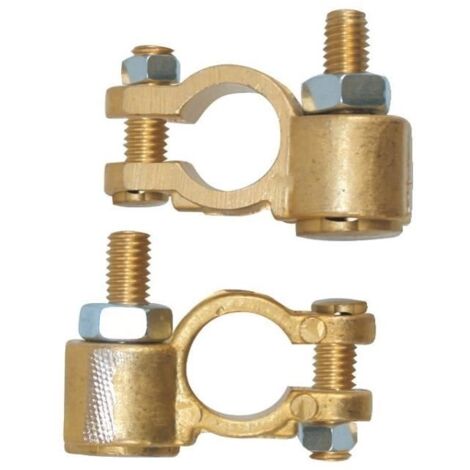 Cosses de batterie Double serrage - Bronze - Lot de 2 - Moteur diesel
