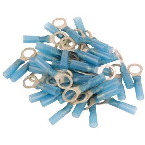 Cosses electriques a oeil de 8 thermoretractables - 40 cosses