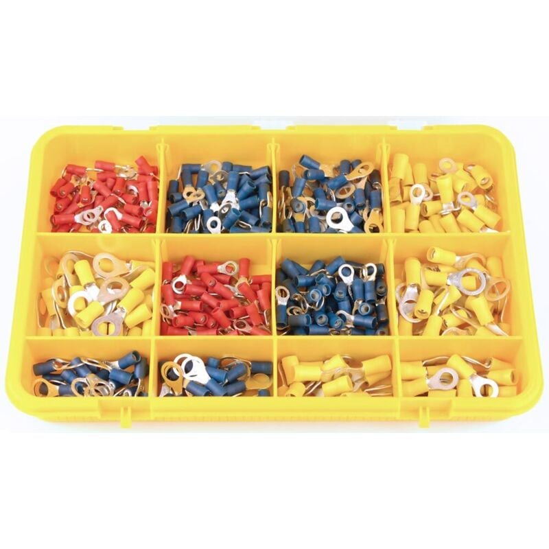 Oc-pro - Cosses electriques a oeil assortiment de 390 cosses