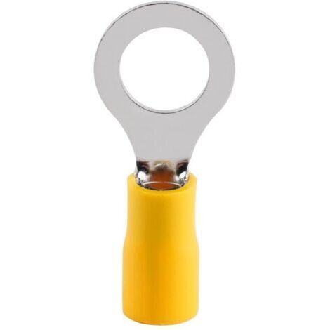Cosses electriques  Cosses à sertir  Embout pré isolé  Embouts de cablage pré isolé  Connecteur électrique  Embout de Câble  Sachet De 10 Cosses Rondes PreIsolee D.6mm Jaune [Classe énergétique A]