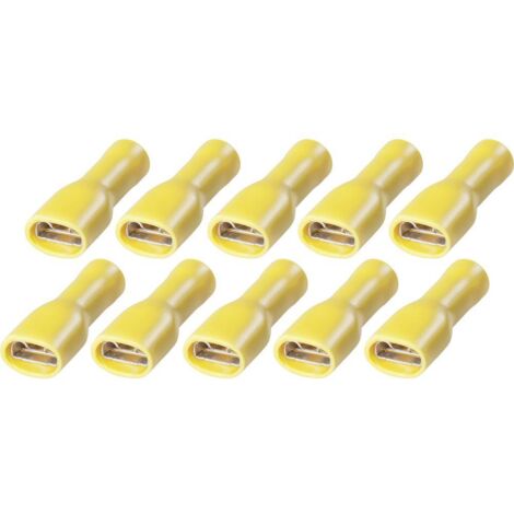 Cosses Électriques Femelles Isolées Jaunes 6,3 Mm - Marque OC-PRO - Lot Neuf