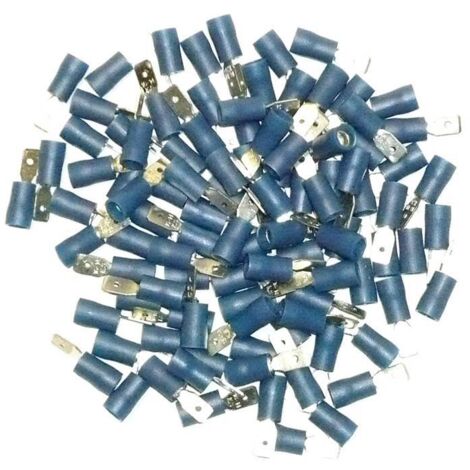 Cosses electriques males bleues 4.7 sachet de 100 cosses