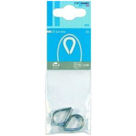 Cosses en acier inoxydable 3mm a 2pcs