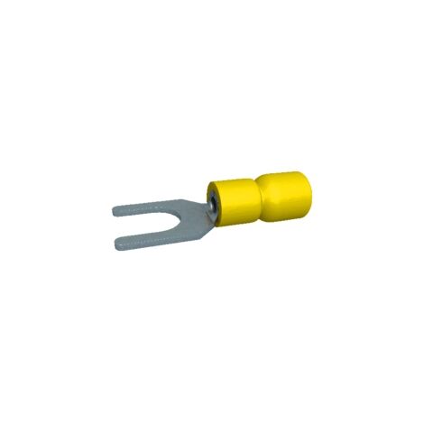 cosses fourche pour vis de 4 mm jaune - boite de 100