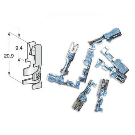 Cosses non-isolées pour porte-fusibles – Lot de 25 cosses – Pour câbles 1.0 à 2.5 mm² – Connexion électrique fiable