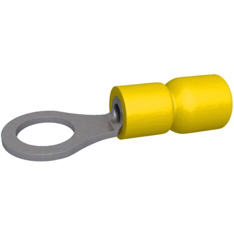 cosses rondes trou de 4 jaune - boite de 100