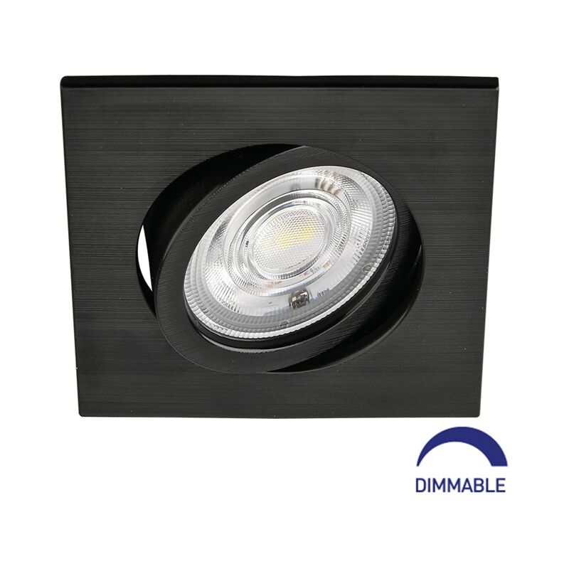 Image of Costruito -In Spot LED 3en1 quadrato nero 7W IP20 Dimmable - Noir