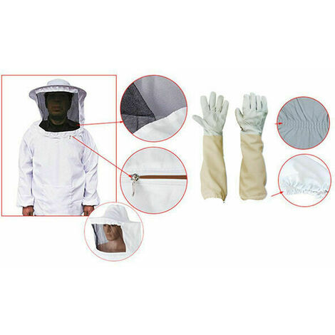 Costume d'apiculteur vêtements d'apiculture voile à capuche manteau de protection d'apiculteur costume d'apiculture en coton équipement Anti-guêpe à capuche