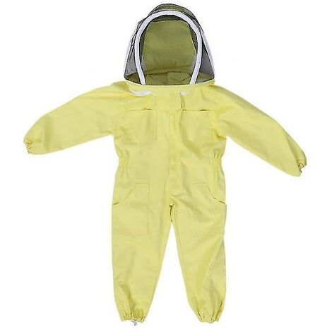 Costume d'apiculture pour enfants avec voile de protection combinaison professionnelle abeille visiteur coton à manches longues