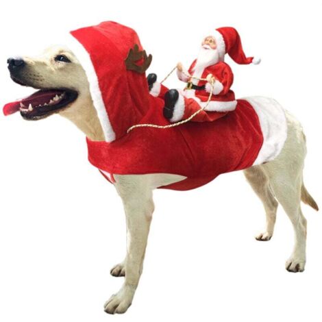 Costume de Père Noël pour chien, vêtements de Noël pour animaux de compagnie, costume de cosplay, déguisement de fête